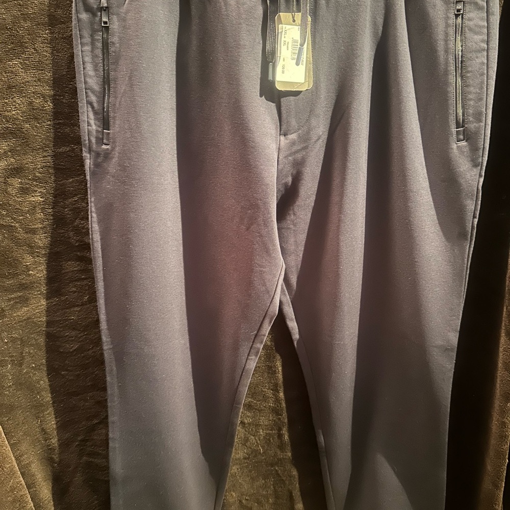 Armani Exchange Black Joggers with Elastic Waistband
